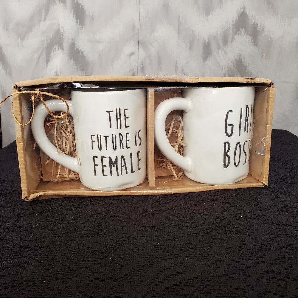 🤩3/$15! NWOT The Future is Female/Girl Boss mug set